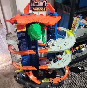 Mega Garage Adventure Set with Green Dinosaur